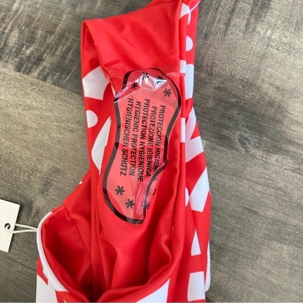 NWT The Odells Anthropologie Jennifer Reversible Red Geometric Bikini Bottoms M